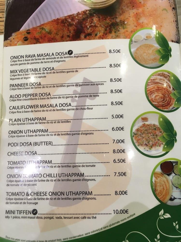 Sangeetha Restaurant Végétarien - Menu Image 2