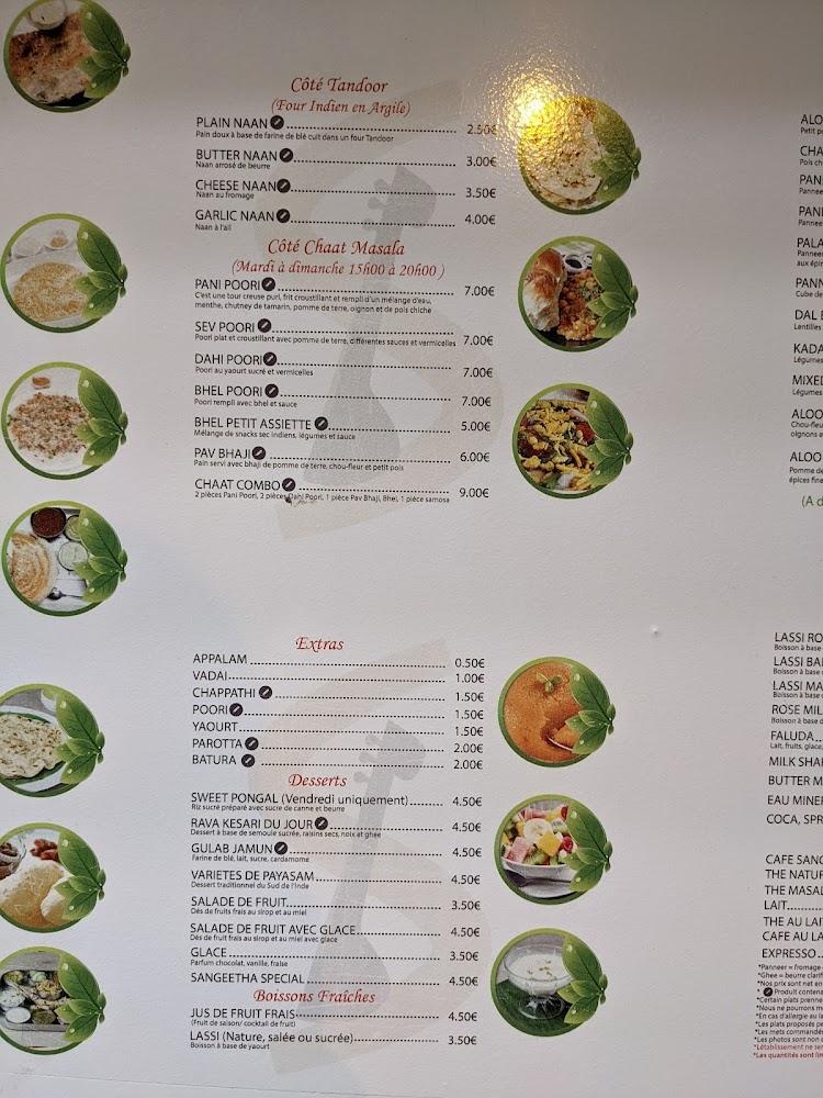 Sangeetha Restaurant Végétarien - Menu Image 4